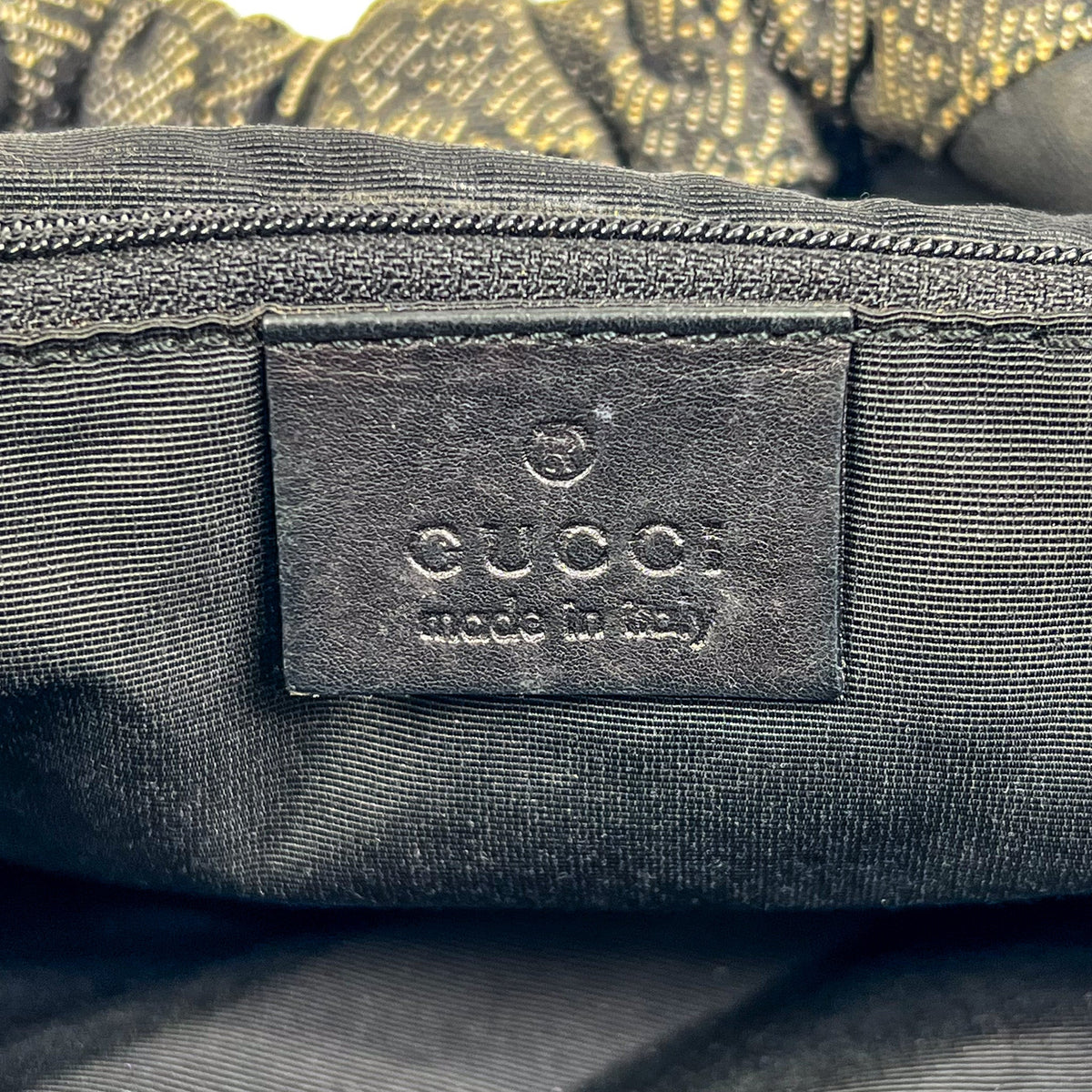Gucci Black GG Denim Hobo Bag - Saint Luxe
