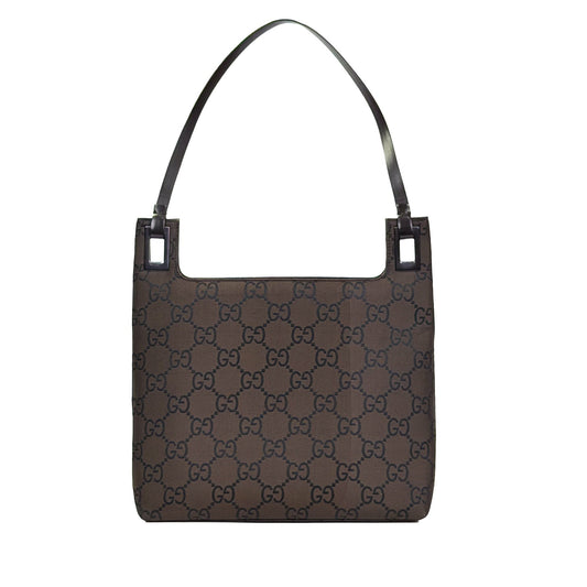 Gucci Brown GG Monogram Shoulder Bag - Saint Luxe