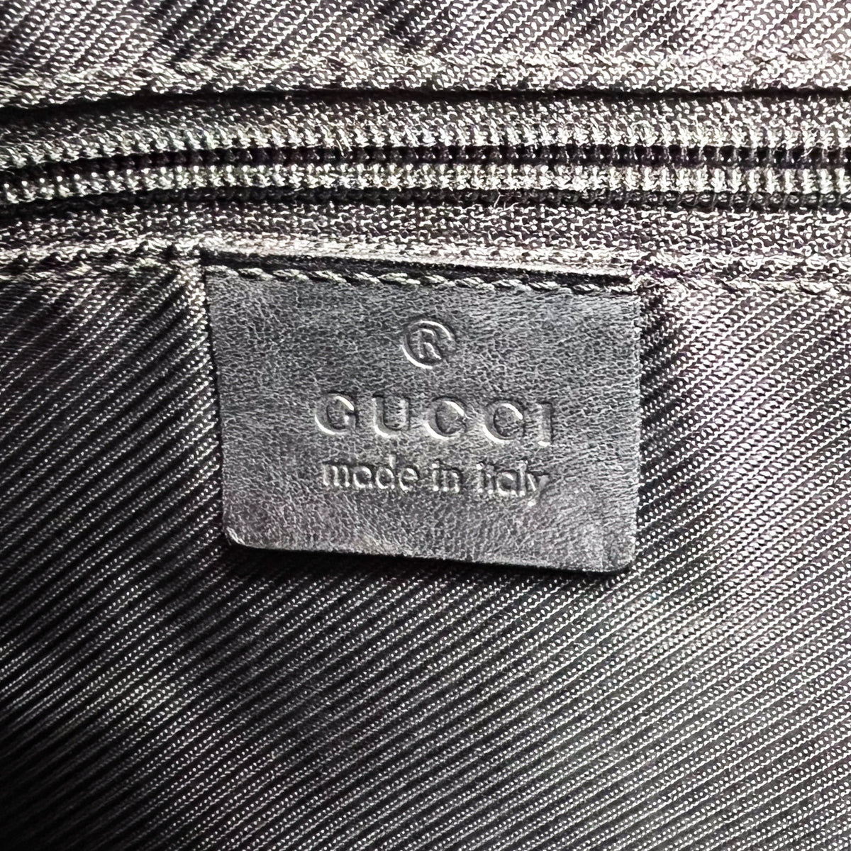Gucci Jackie Black GG Canvas Hobo Bag - Saint Luxe