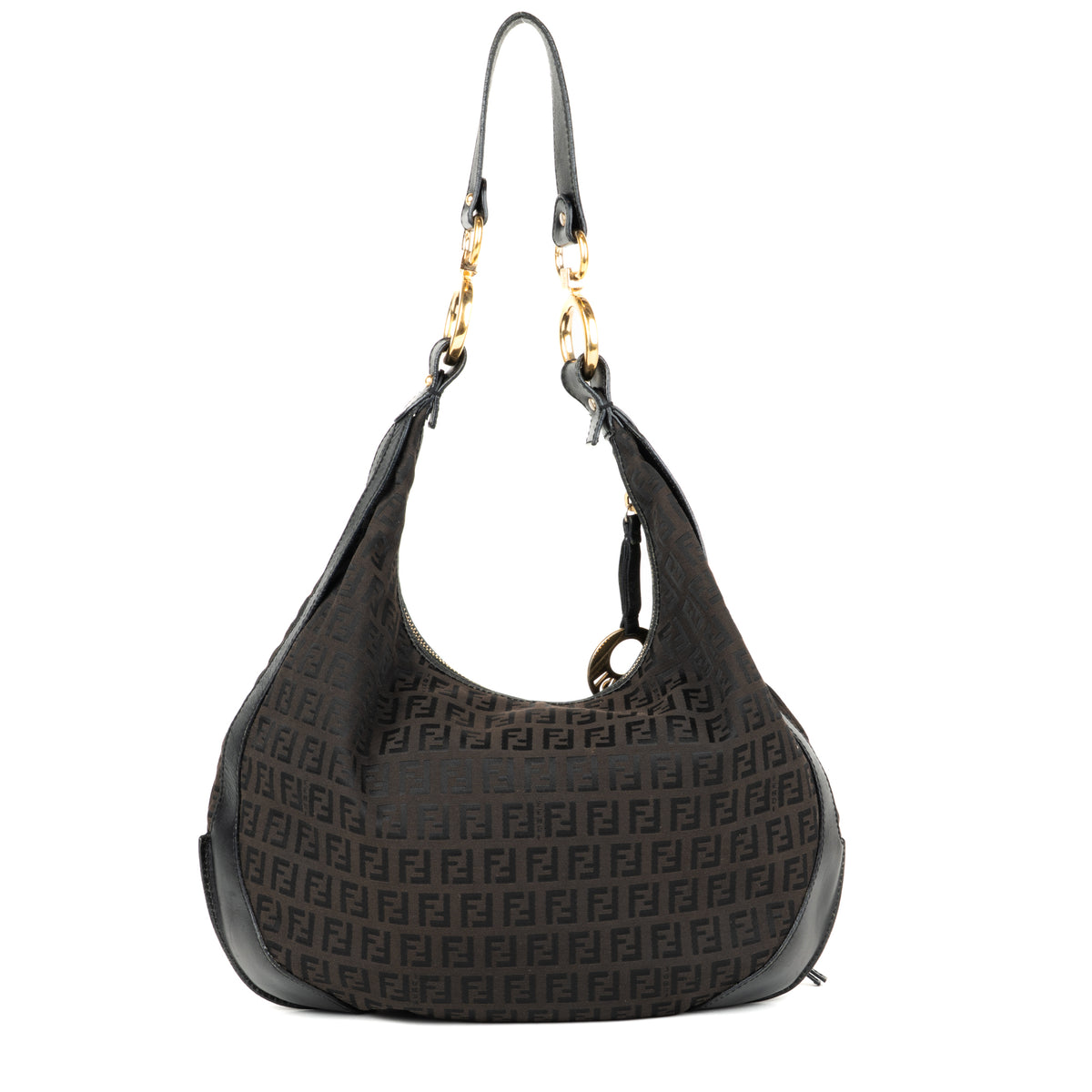 Fendi Zucchino Hobo Shoulder Bag