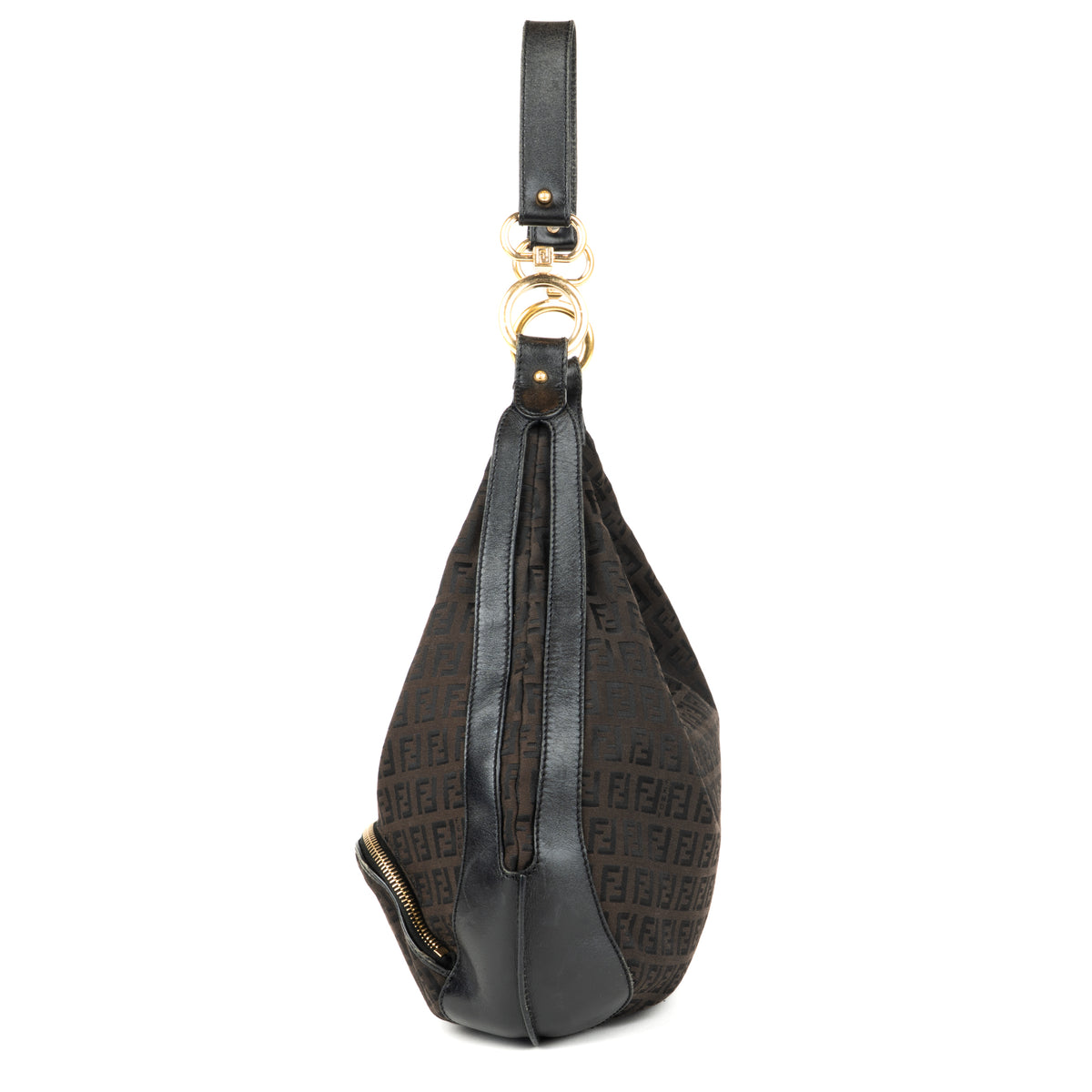 Fendi Zucchino Hobo Shoulder Bag