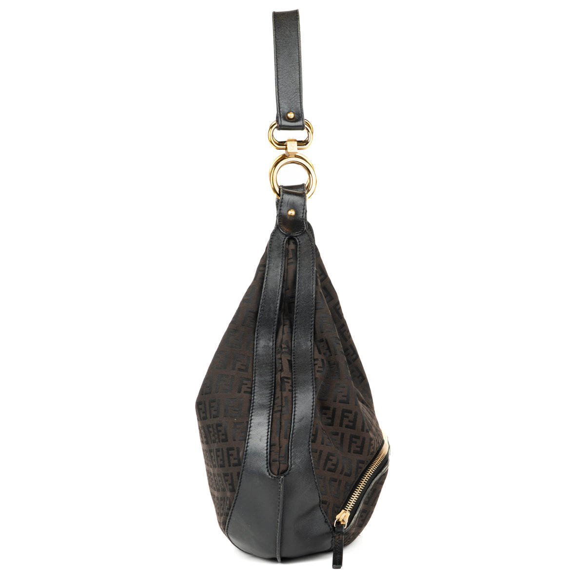 Fendi Zucchino Hobo Shoulder Bag