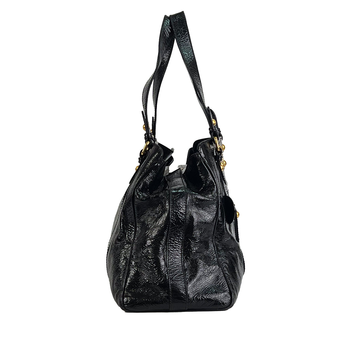 Fendi Black Patent Leather De Jour Tote Bag - St. Luxe