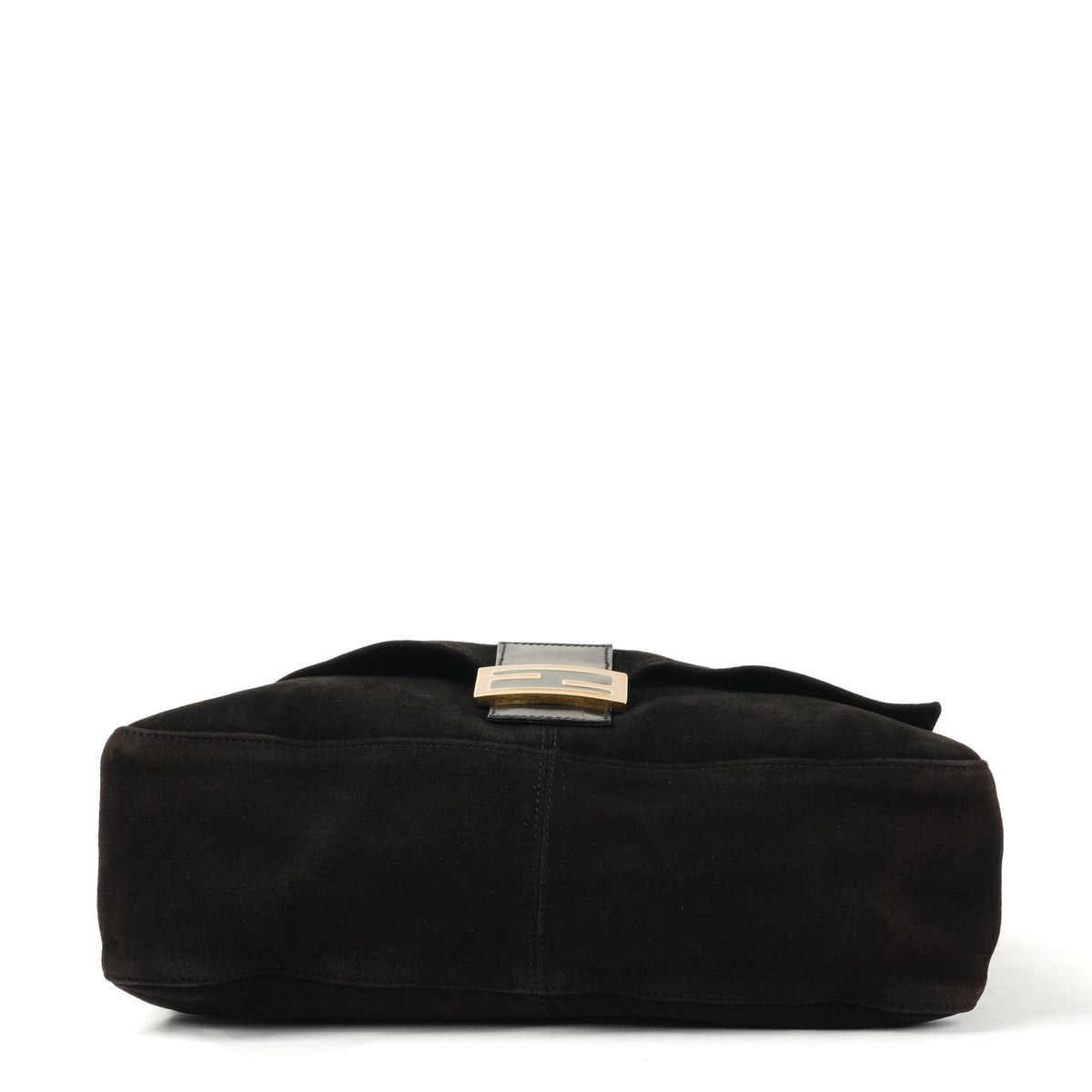 Fendi Mamma Baguette Black Suede Shoulder Bag - St. Luxe