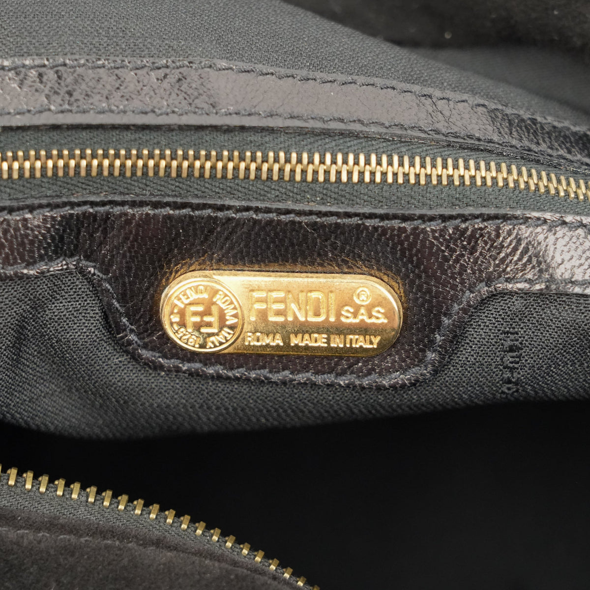 Fendi Mamma Baguette Black Suede Shoulder Bag - St. Luxe