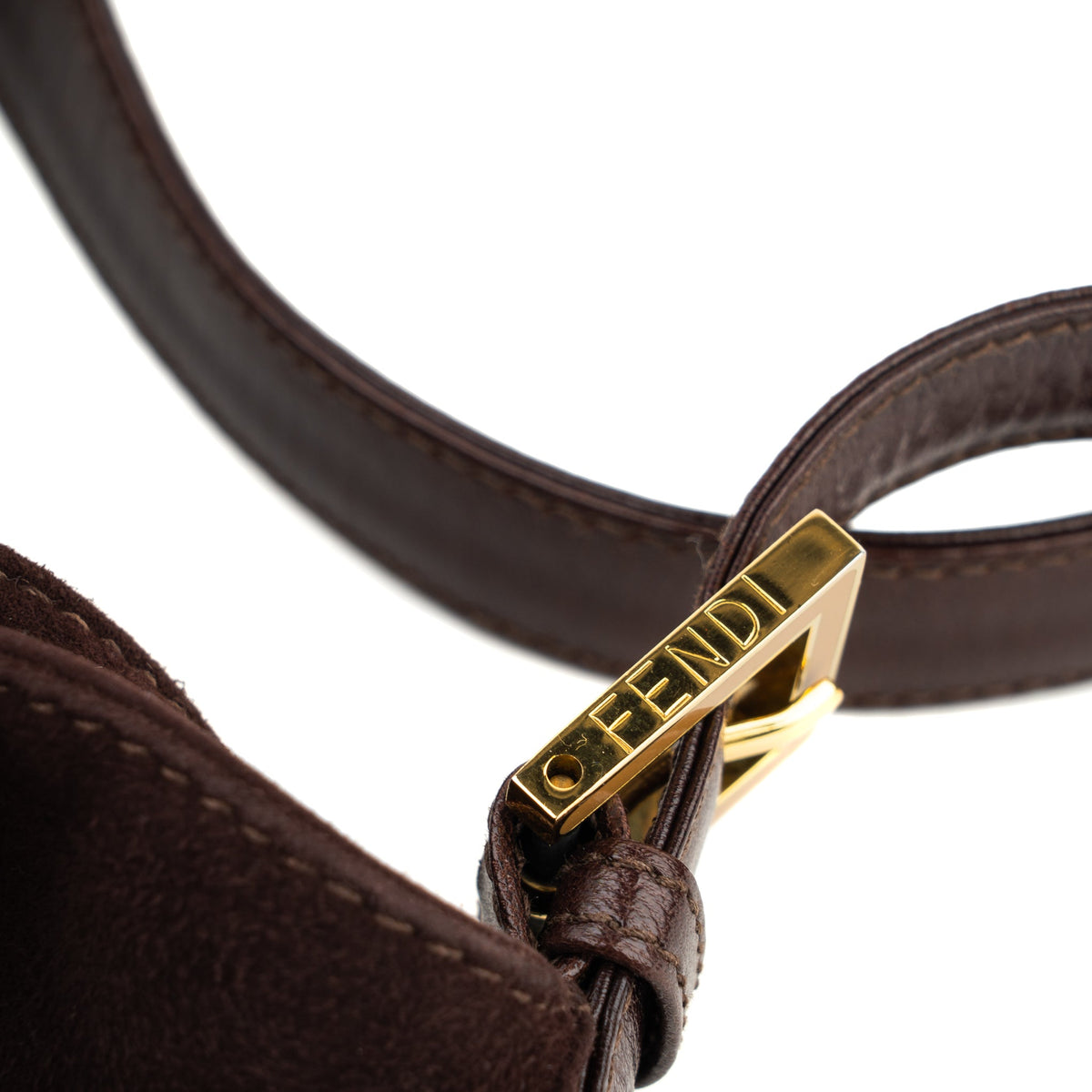 Fendi Mamma Baguette Dark Brown Suede - St. Luxe