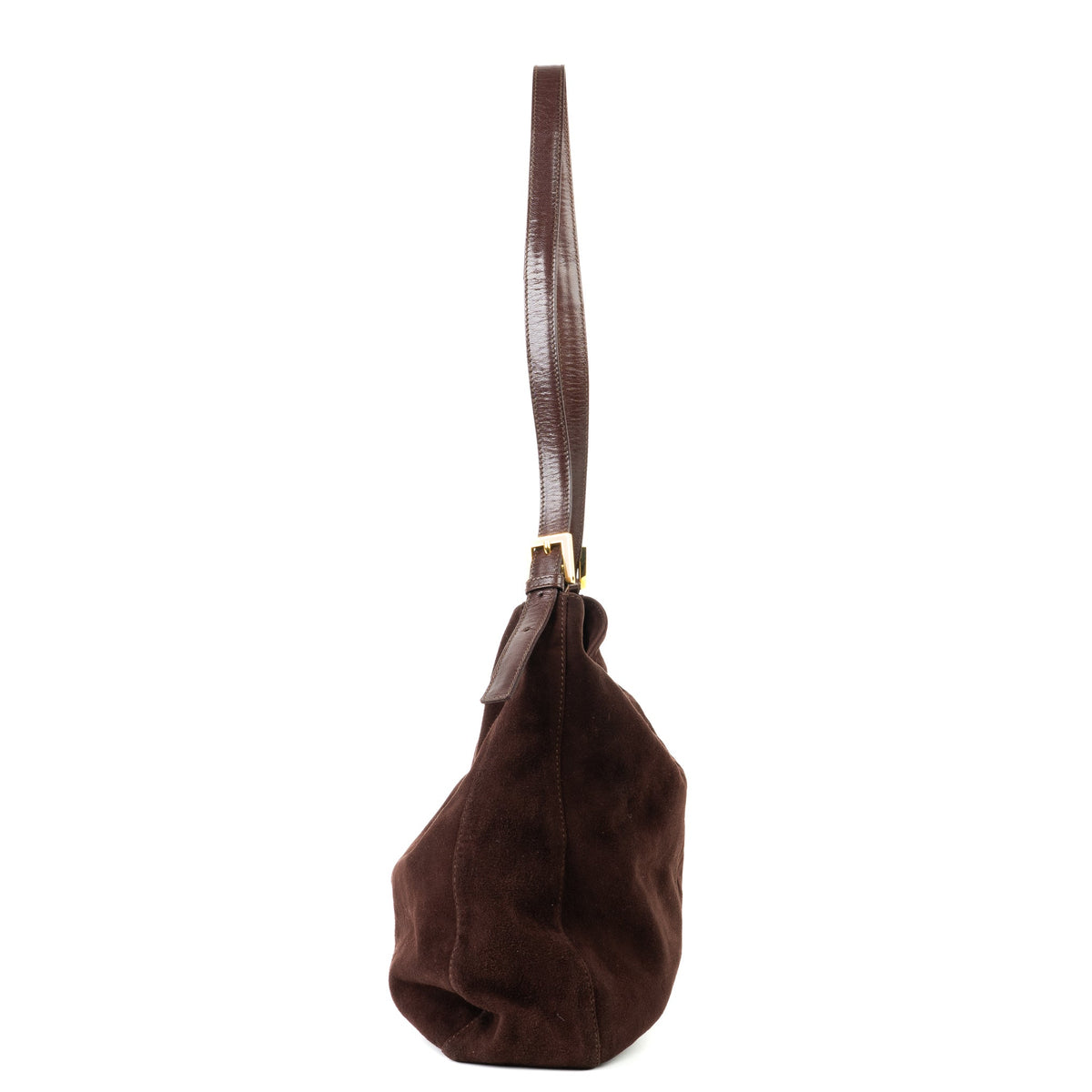 Fendi Mamma Baguette Dark Brown Suede - St. Luxe