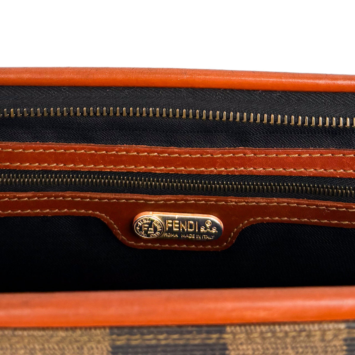 Fendi Pequin Boston Stripe Handbag - St. Luxe
