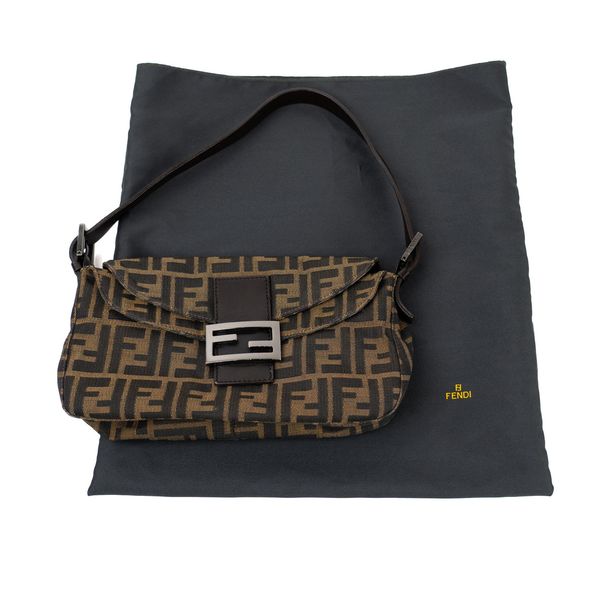 Fendi Zucca Baguette Brown - St. Luxe