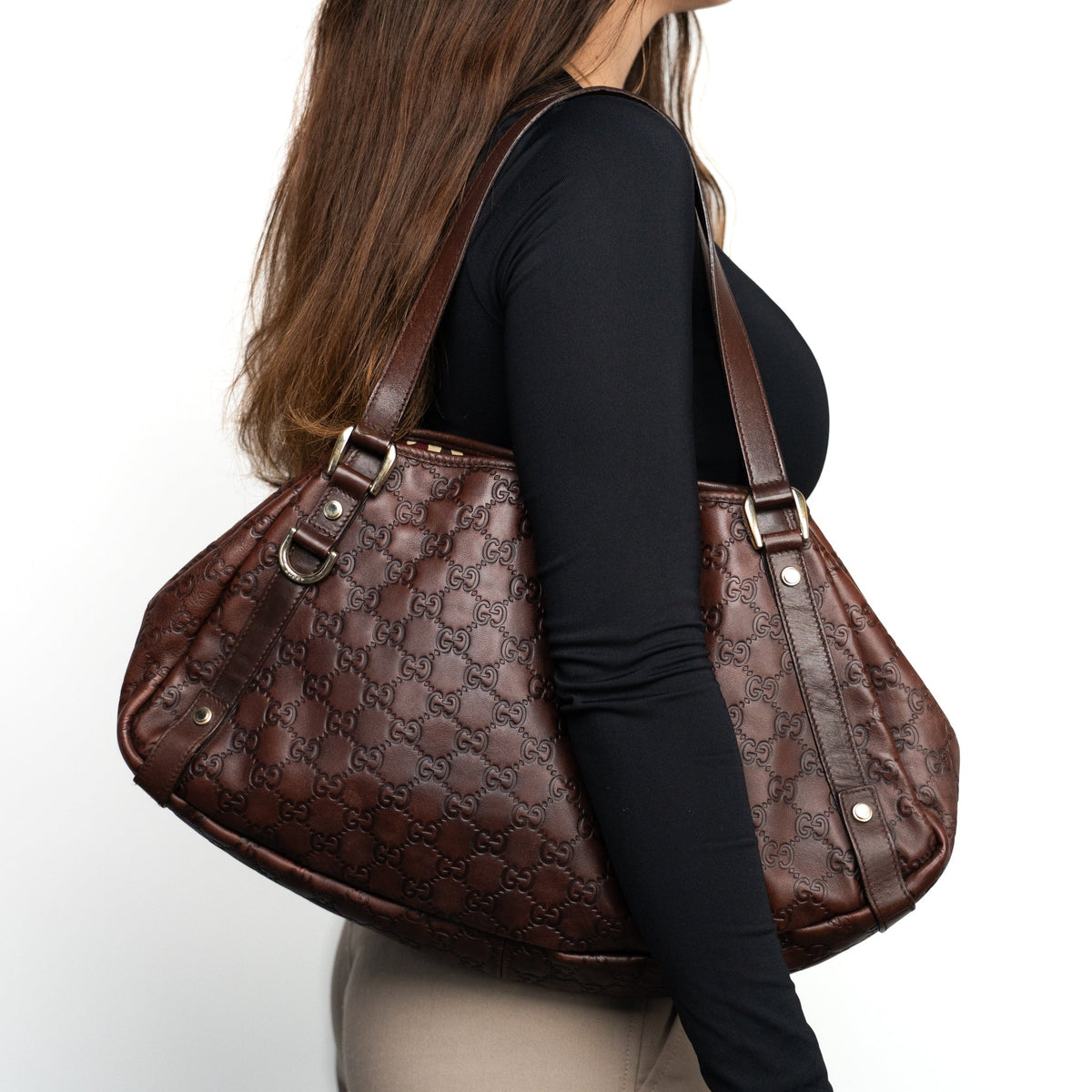 Gucci Abbey Guccissima Leather Bag - St. Luxe