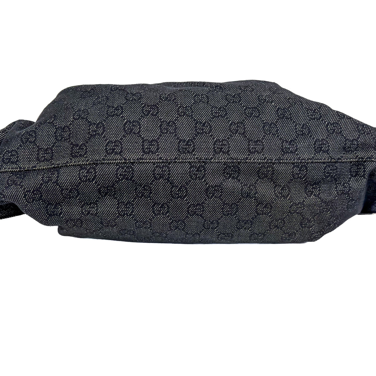 Gucci Black GG Denim Hobo Bag - Saint Luxe