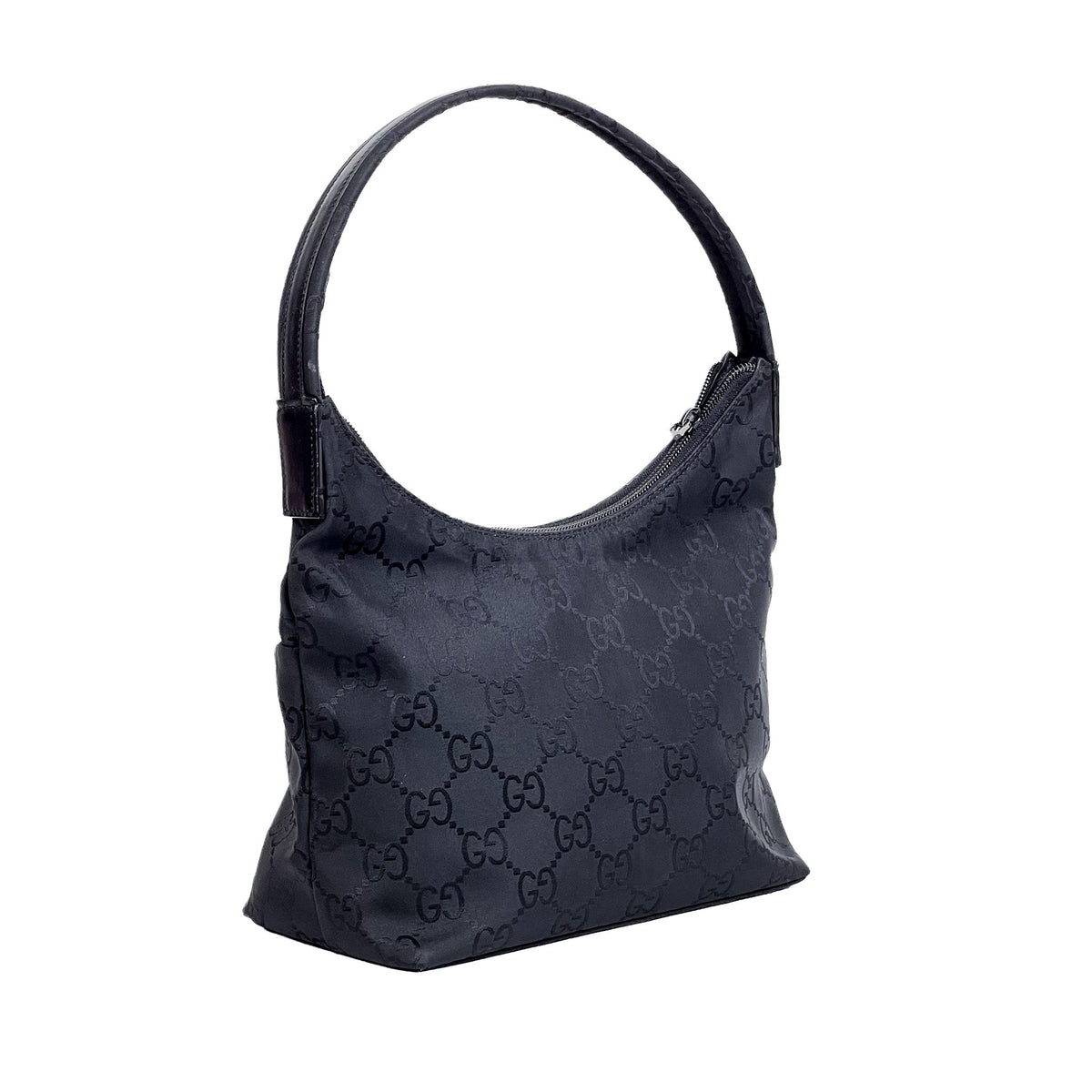 Gucci Black GG Nylon Shoulder Bag - Saint Luxe