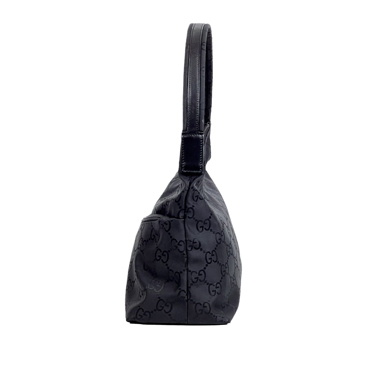 Gucci Black GG Nylon Shoulder Bag - Saint Luxe