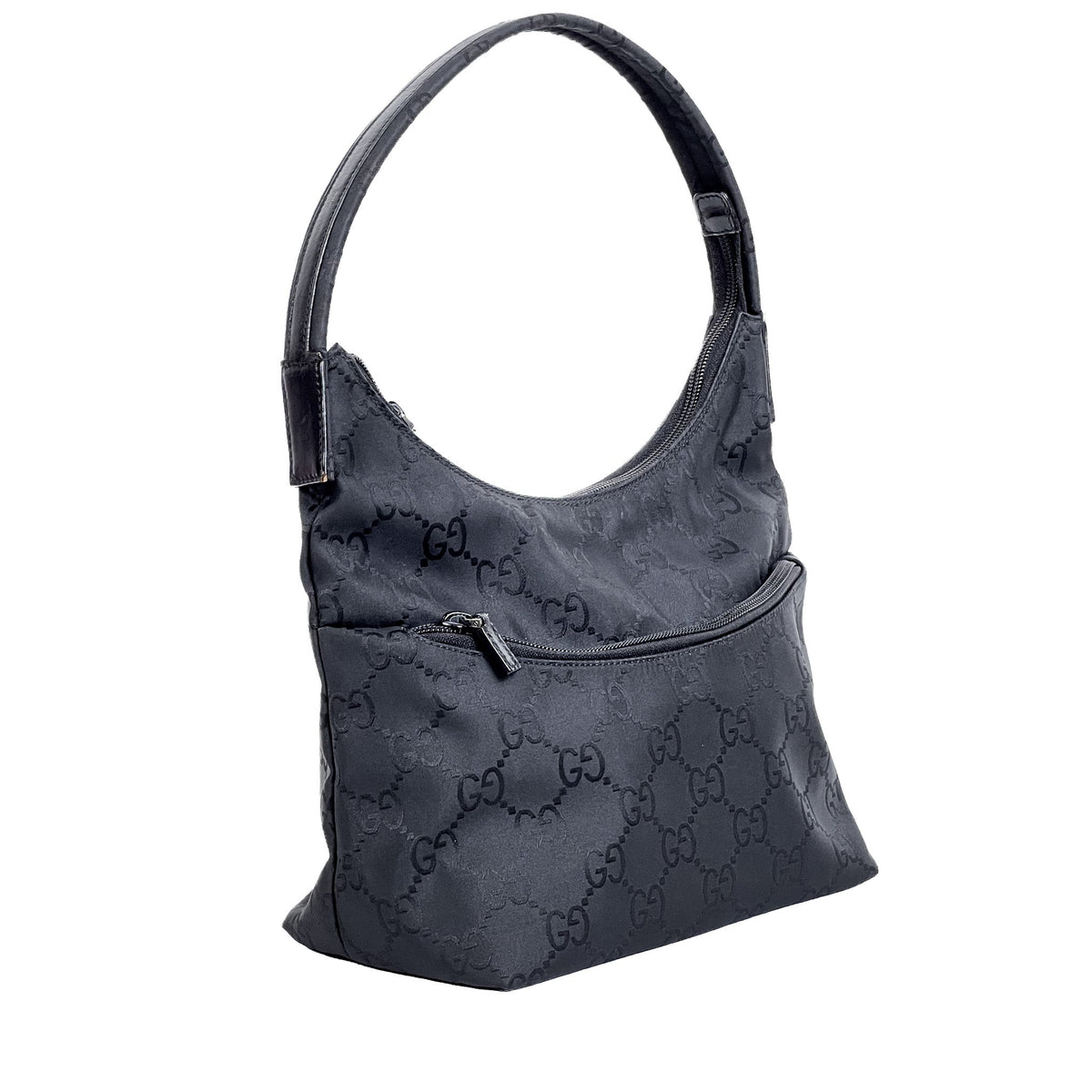 Gucci Black GG Nylon Shoulder Bag - Saint Luxe