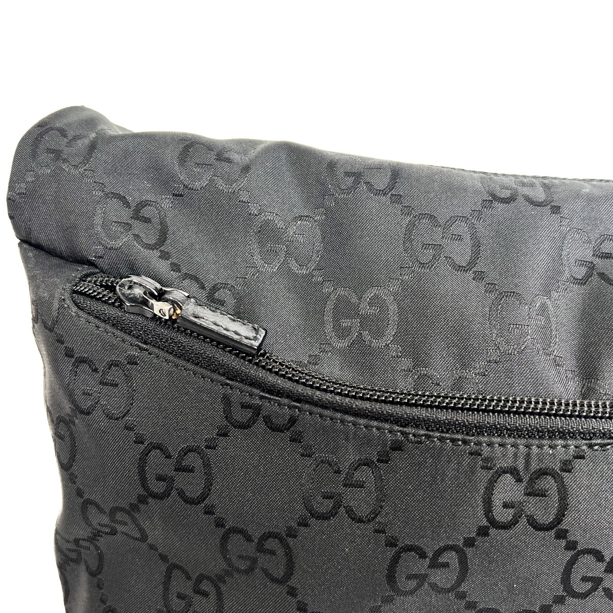 Gucci Black GG Nylon Shoulder Bag - Saint Luxe