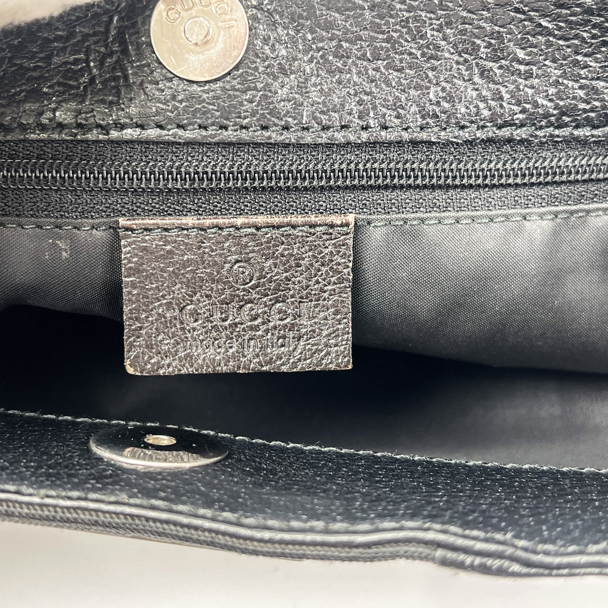 Gucci Black Hobo Nylon & Leather Shoulder Bag - Saint Luxe