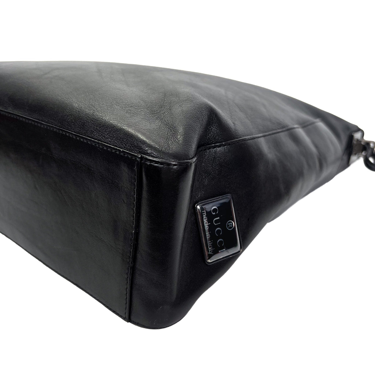 Gucci Black Leather Hobo Shoulder Bag - Saint Luxe