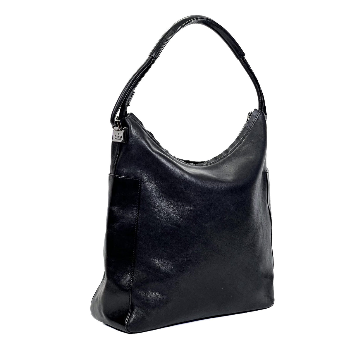 Gucci Black Leather Hobo Shoulder Bag - Saint Luxe