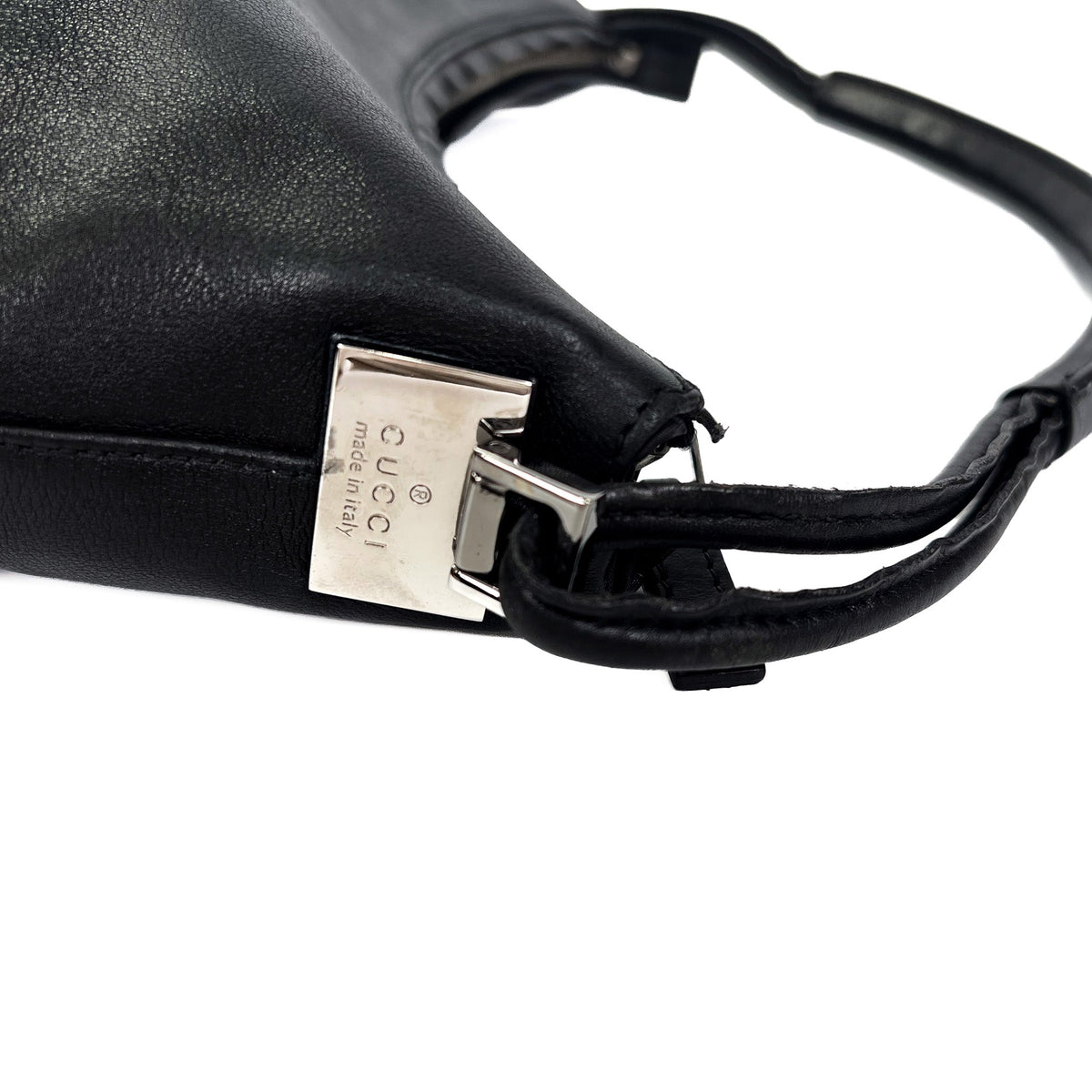 Gucci Black Leather Hobo Shoulder Bag - Saint Luxe