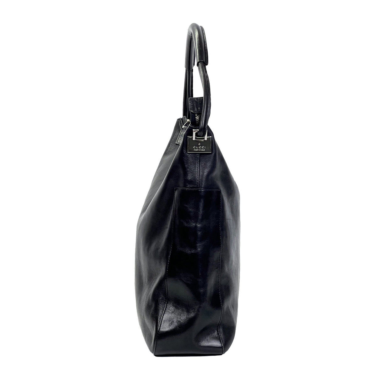 Gucci Black Leather Hobo Shoulder Bag - Saint Luxe