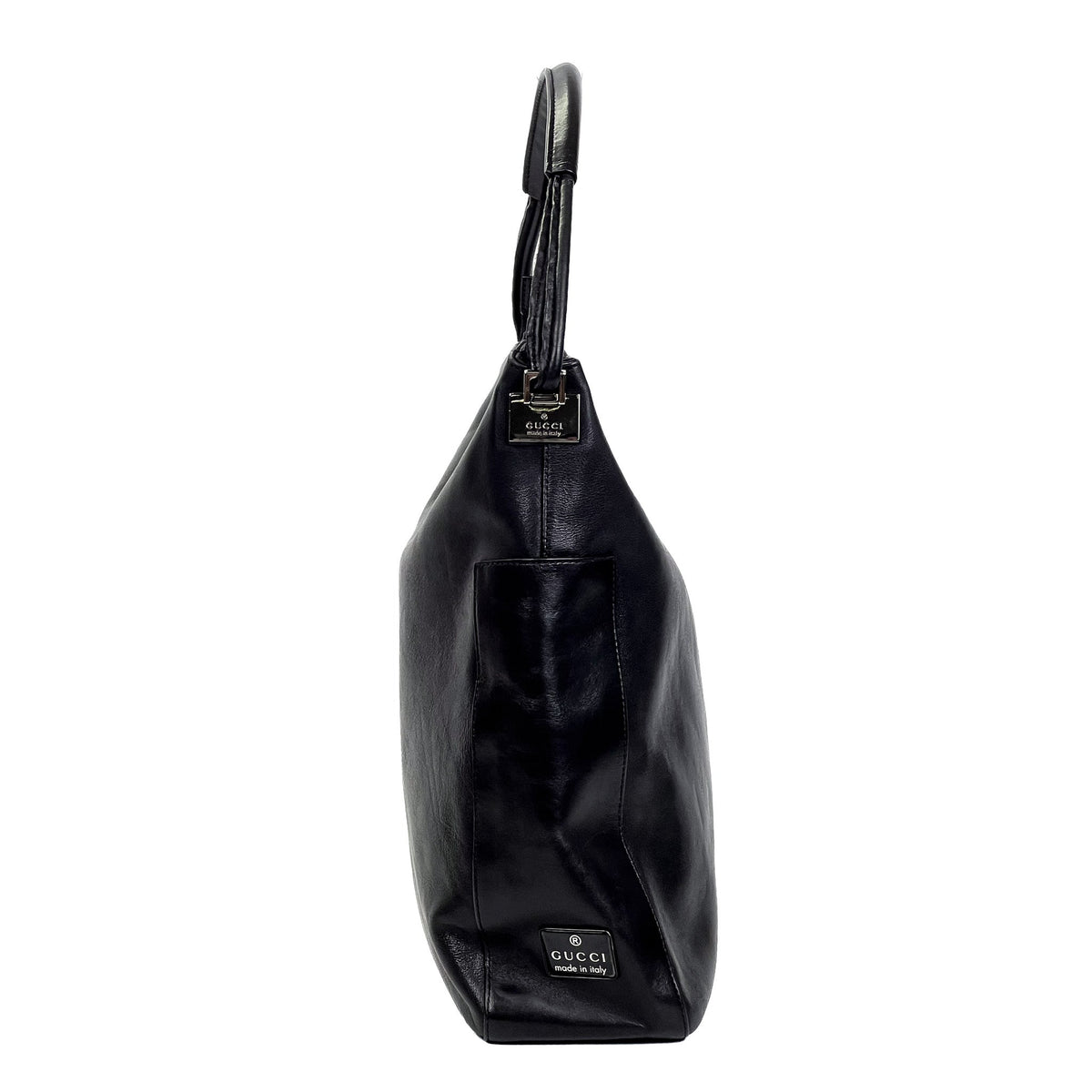 Gucci Black Leather Hobo Shoulder Bag - Saint Luxe