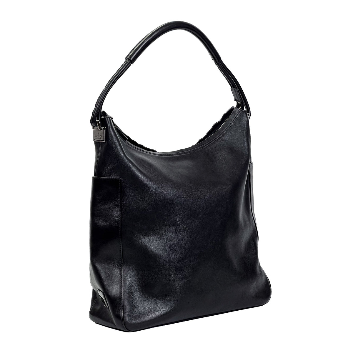Gucci Black Leather Hobo Shoulder Bag - Saint Luxe