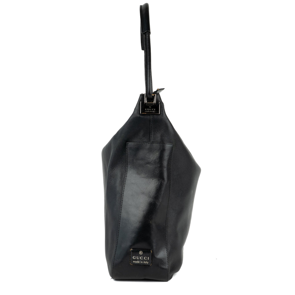 Gucci Black Leather Punch Tote Bag - St. Luxe