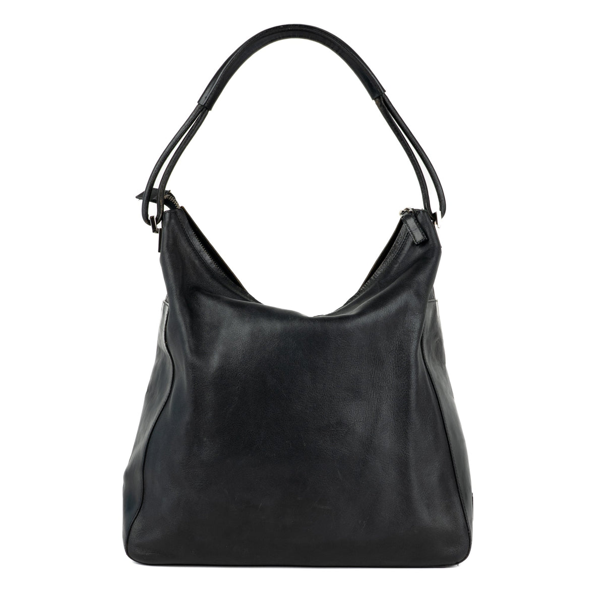 Gucci Black Leather Punch Tote Bag - St. Luxe