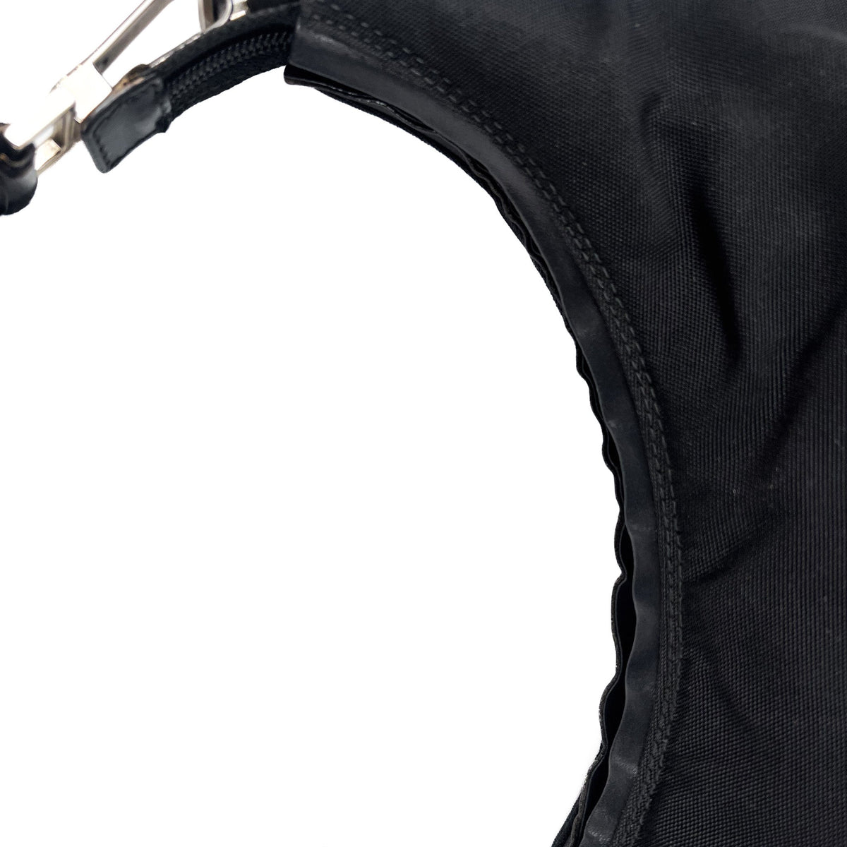 Gucci Black Nylon & Leather Hobo Shoulder Bag - Saint Luxe