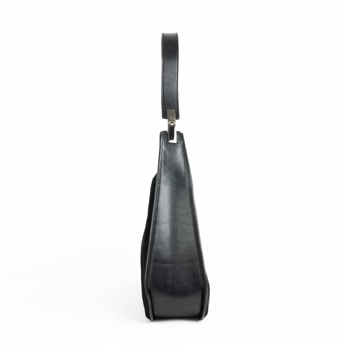 Gucci Black Suede Shoulder Bag - St. Luxe