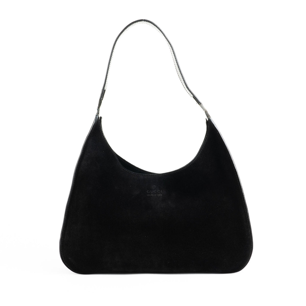 Gucci Black Suede Shoulder Bag - St. Luxe