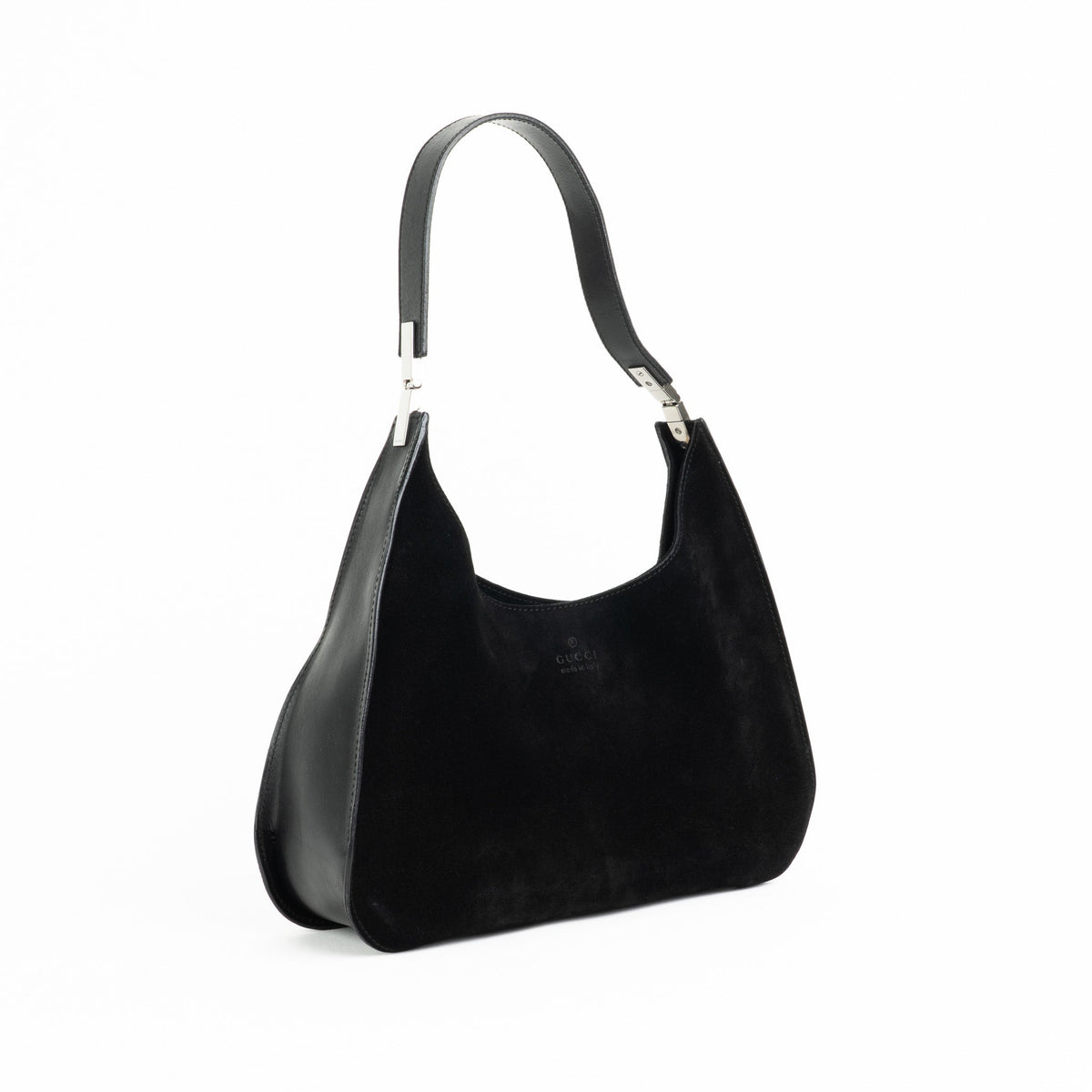 Gucci Black Suede Shoulder Bag - St. Luxe