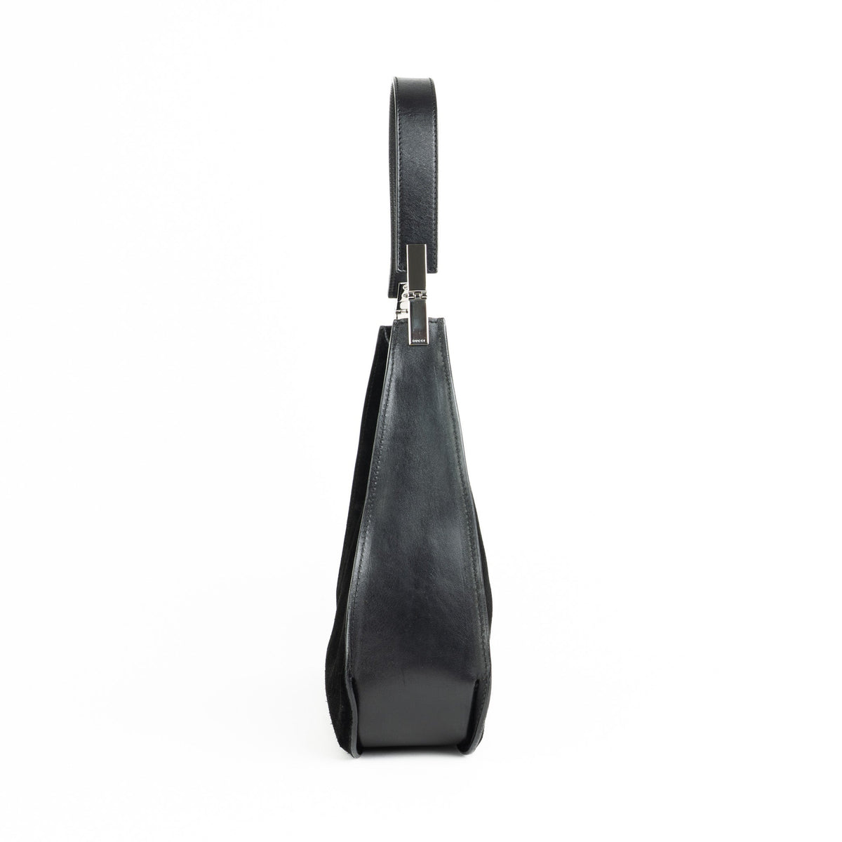Gucci Black Suede Shoulder Bag - St. Luxe