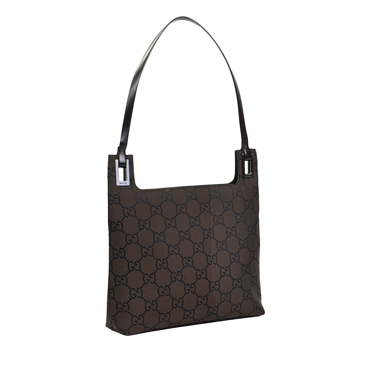 Gucci Brown GG Monogram Shoulder Bag - Saint Luxe
