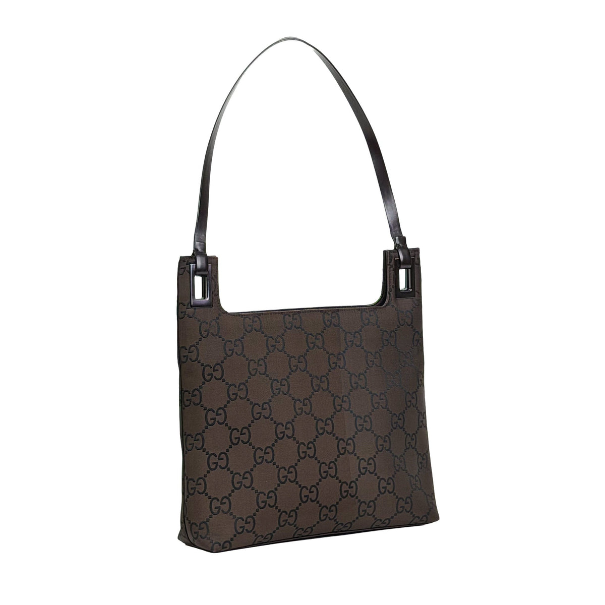 Gucci Brown GG Monogram Shoulder Bag - Saint Luxe