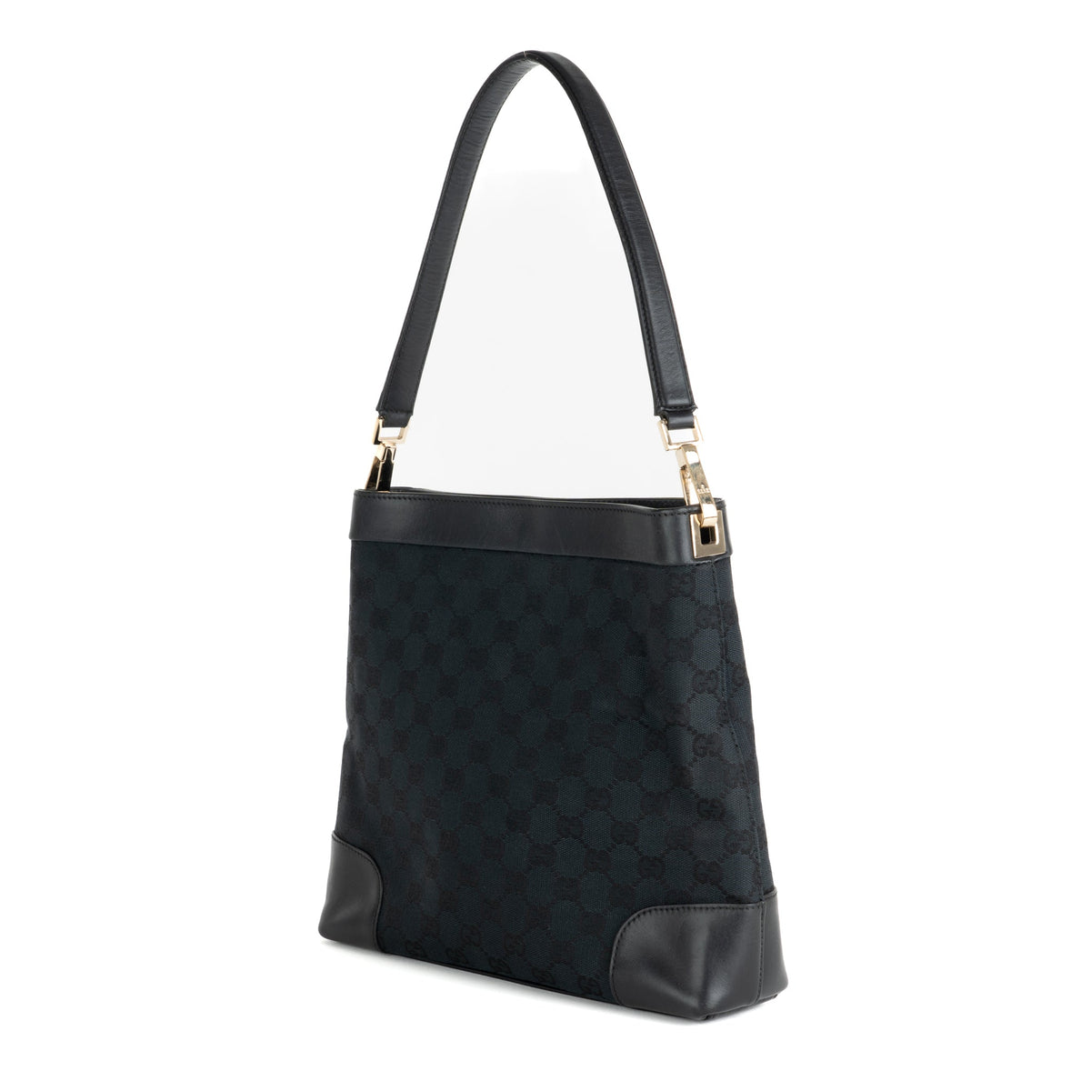 Gucci GG Canvas Black Shoulder Bag - St. Luxe