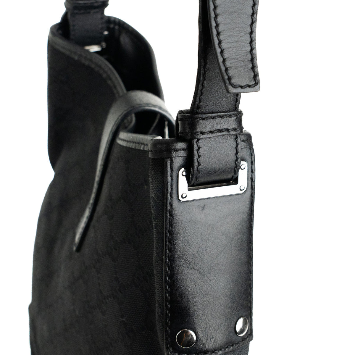Gucci GG Canvas Pistol Lock Shoulder Bag - St. Luxe