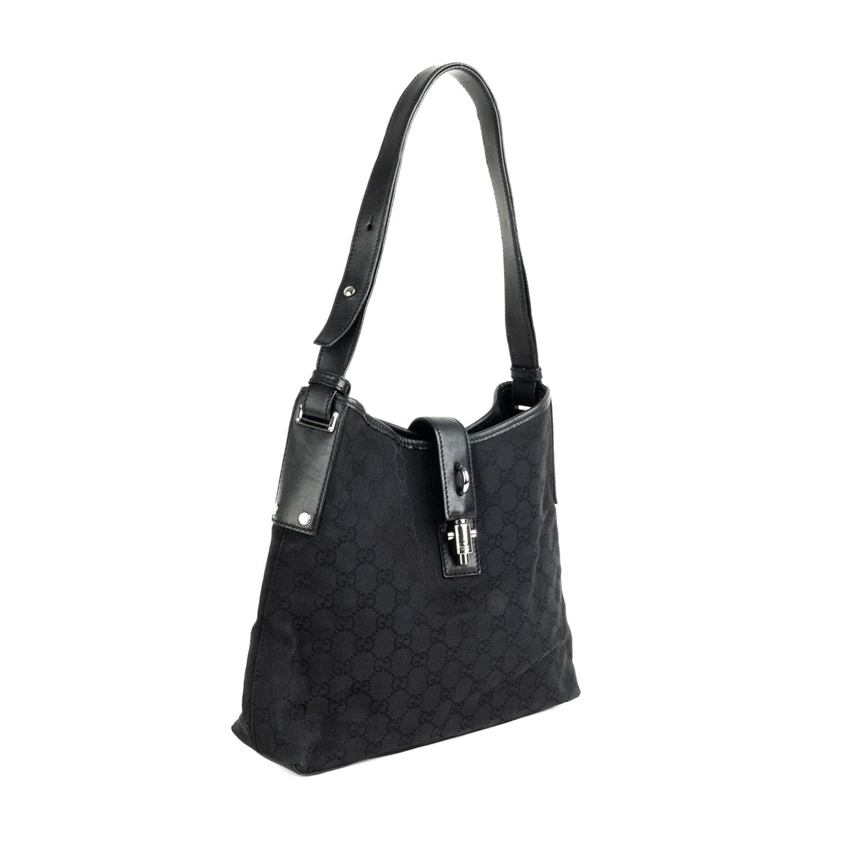 Gucci GG Canvas Pistol Lock Shoulder Bag - St. Luxe