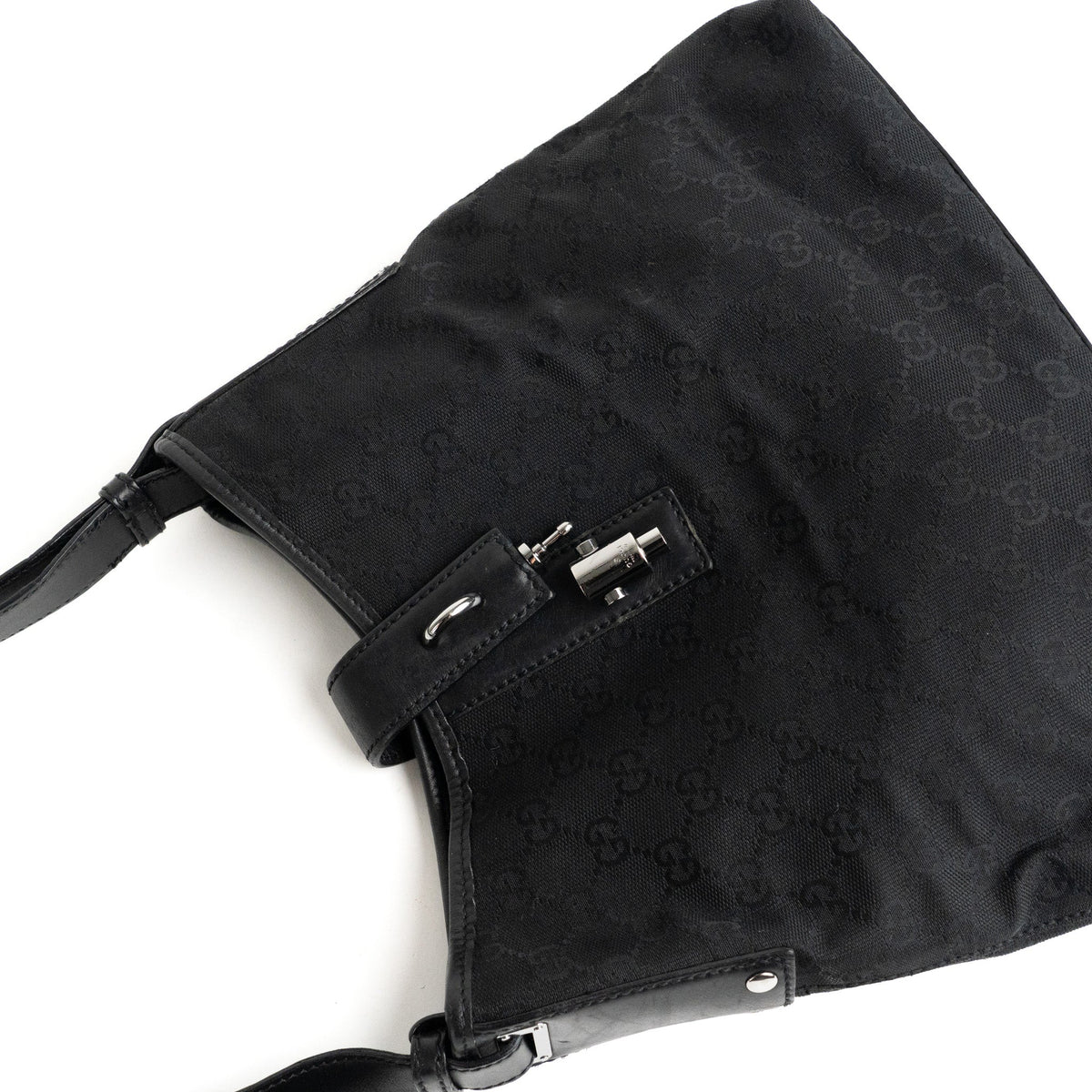 Gucci GG Canvas Pistol Lock Shoulder Bag - St. Luxe