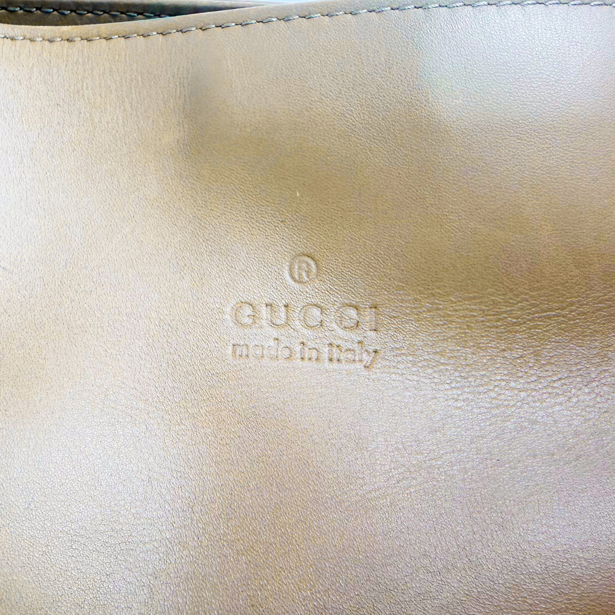 Gucci Jackie Beige Leather Shoulder Bag - St. Luxe