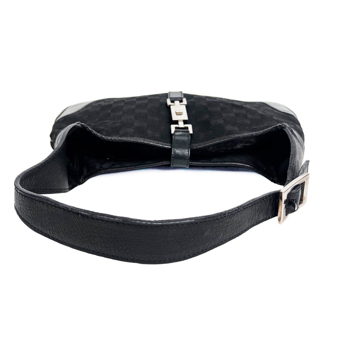 Gucci Jackie Black GG Canvas Hobo Bag - Saint Luxe