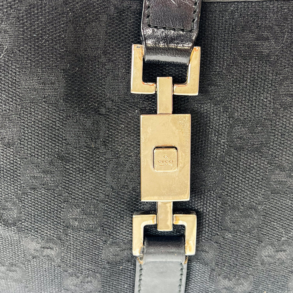 Gucci Jackie Black GG Canvas Hobo Bag - Saint Luxe