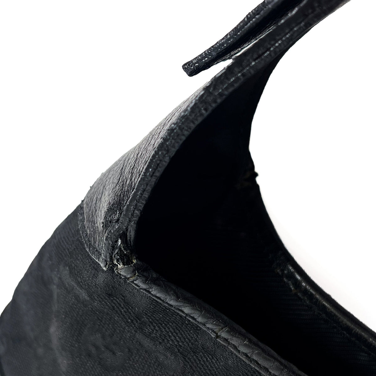 Gucci Jackie Black GG Canvas Hobo Bag - Saint Luxe