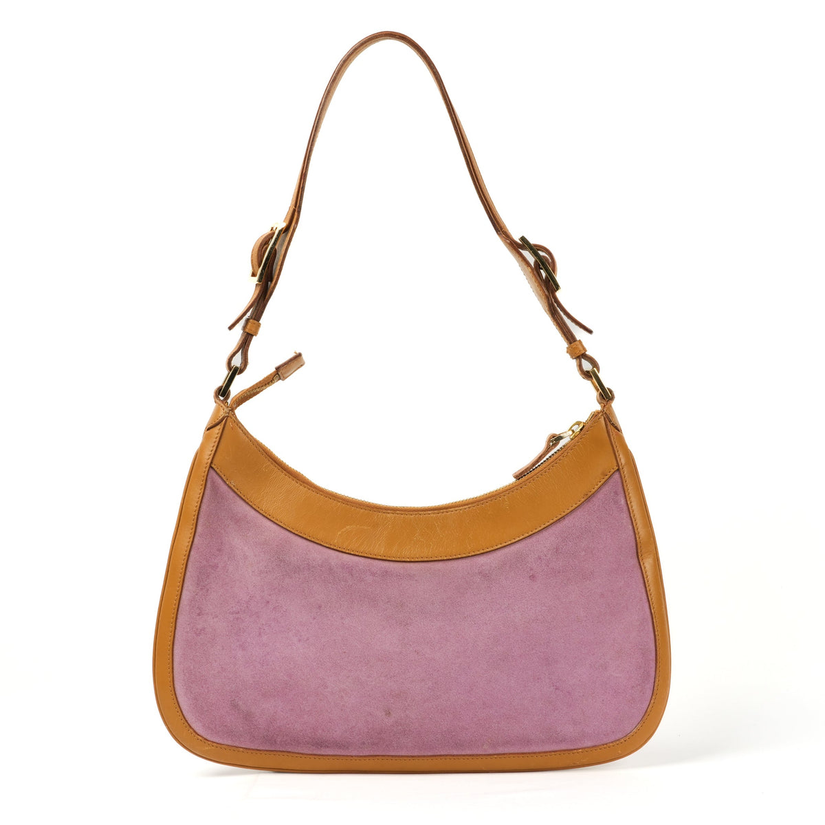 Gucci - Jackie Pink Suede Shoulder Bag - St. Luxe