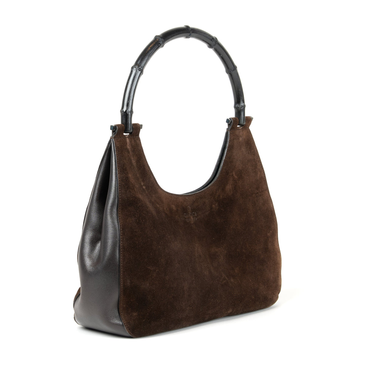 Gucci Suede Bamboo Shoulder Bag - St. Luxe
