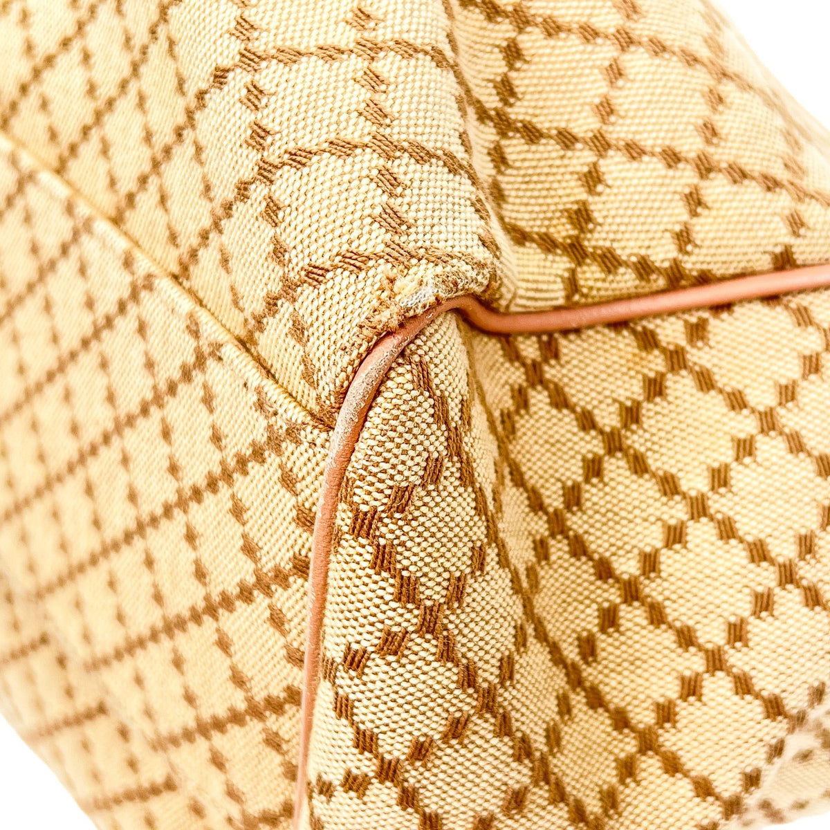 Gucci Sukey Medium Beige Diamante Canvas Tote Bag - Saint Luxe
