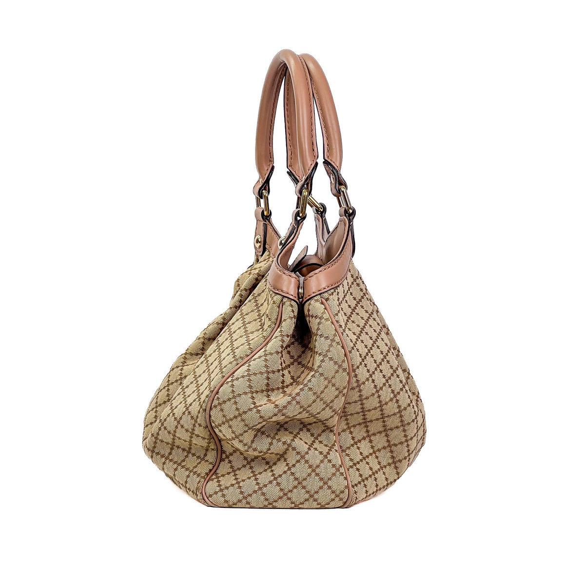 Gucci Sukey Medium Beige Diamante Canvas Tote Bag - Saint Luxe