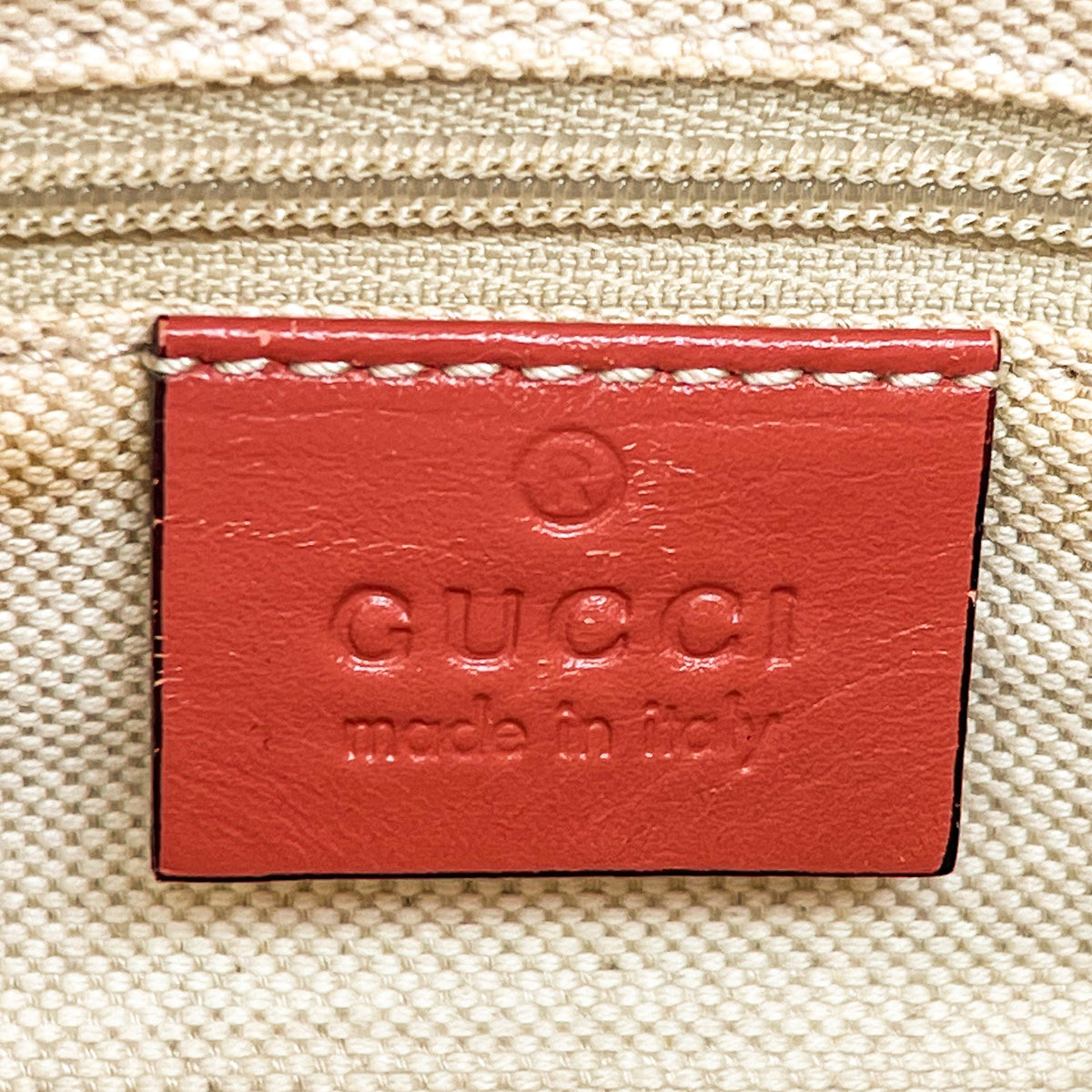 Gucci Sukey Medium Beige & Red-Brown Diamante Canvas Hobo Bag - Saint Luxe