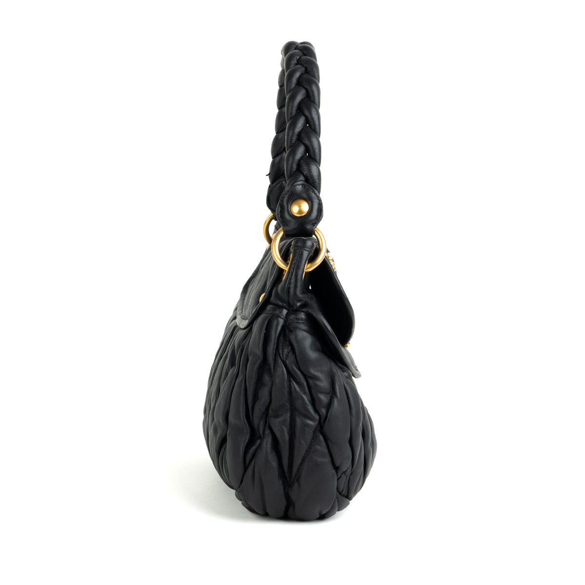 Miu Miu Matelassé Nappa Leather Coffer Hobo Bag - St. Luxe