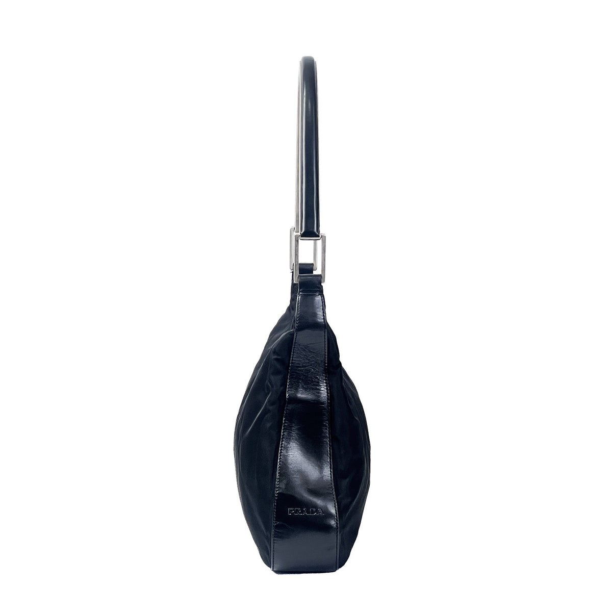 Prada Black Tessuto Nylon & Leather Shoulder Bag - Saint Luxe